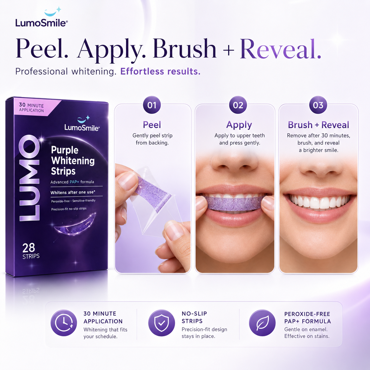 Advanced PAP+ Purple Whitening Strips